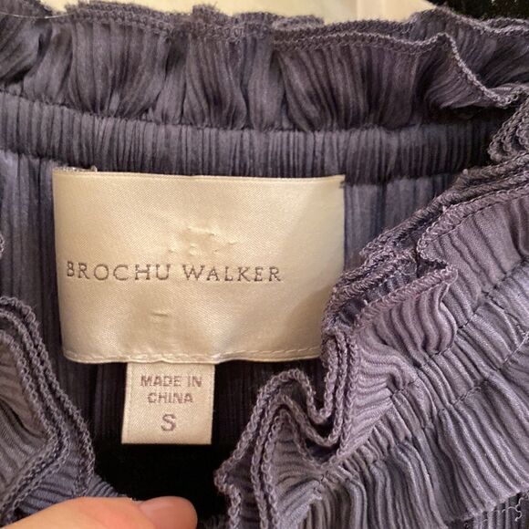 Brochu Walker Silk Pleated Dress size small - Picture 2 of 5